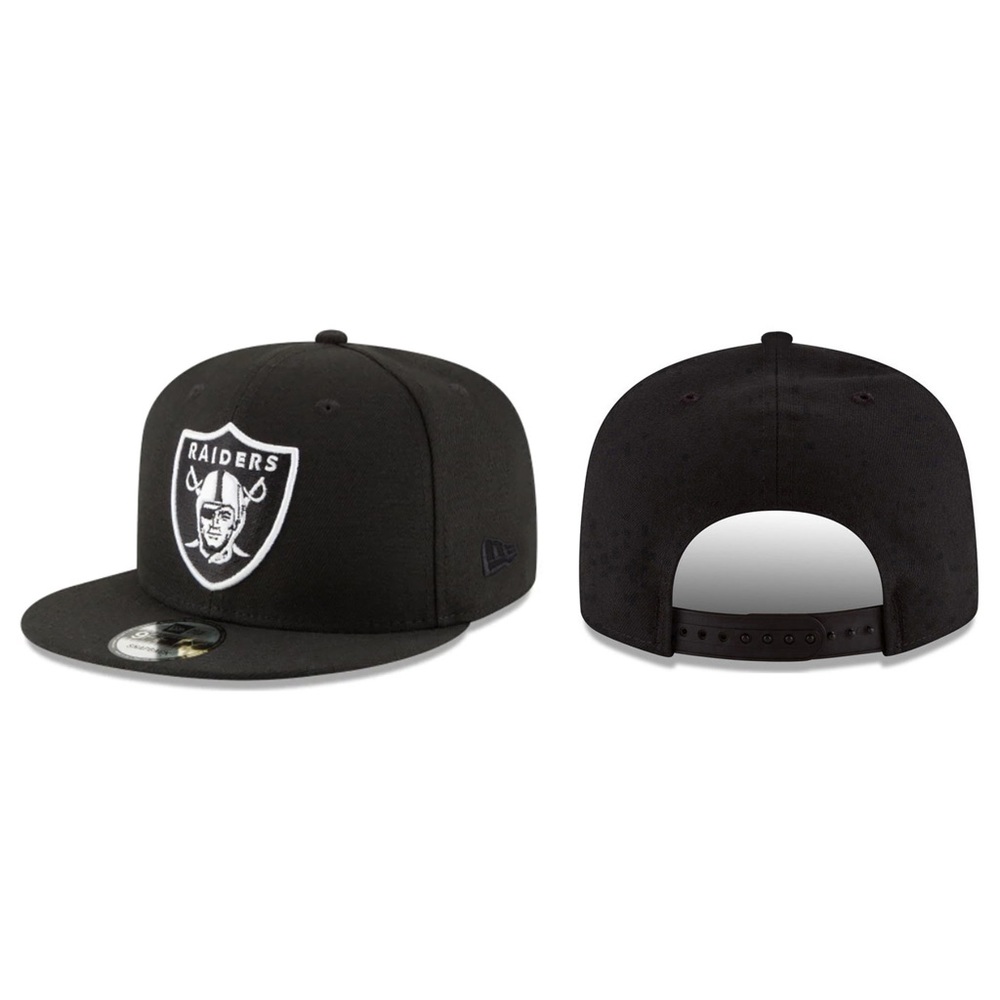 New Era - NFL Football Hat - Las Vegas Raiders 9Fifty Snapback Cap - Black